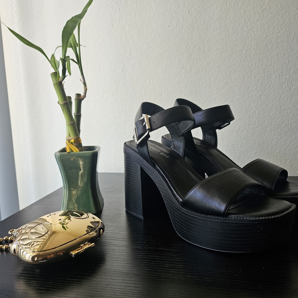 Madden Girl Black Platform Sandals